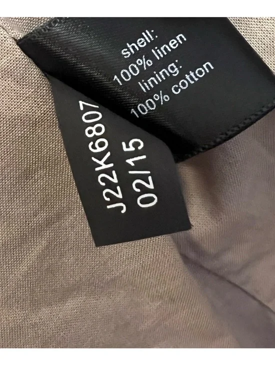 The Limited Linen Sleeveless Beige Tailored Vest - Picture 4 of 5